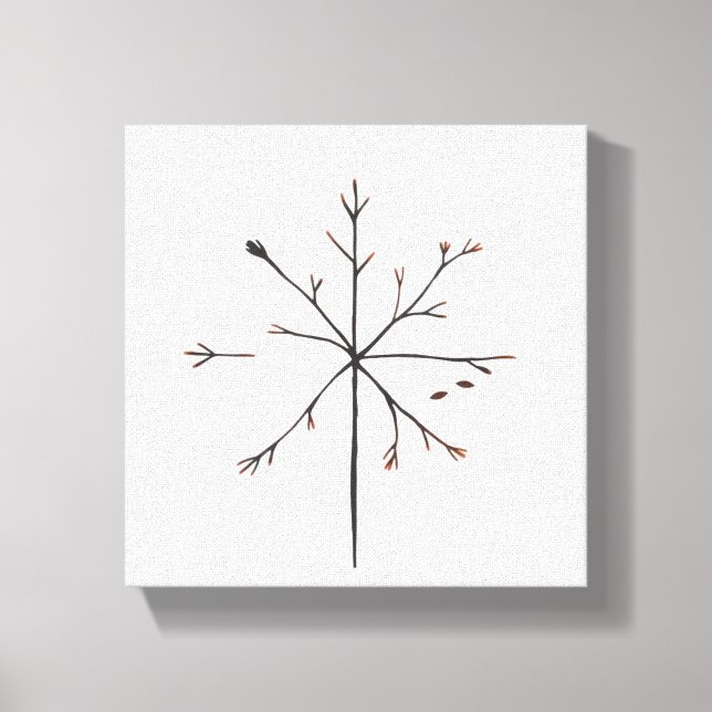 Minimalist Representation of the Four Seasons Canvas Print (Front)