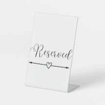 Minimalist Reserved Sign