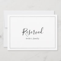 Minimalist Reserved Sign