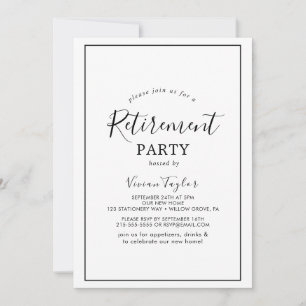 Minimalist Retirement Party Invitation