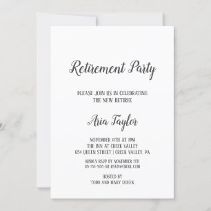 Minimalist Retirement Party Invitation