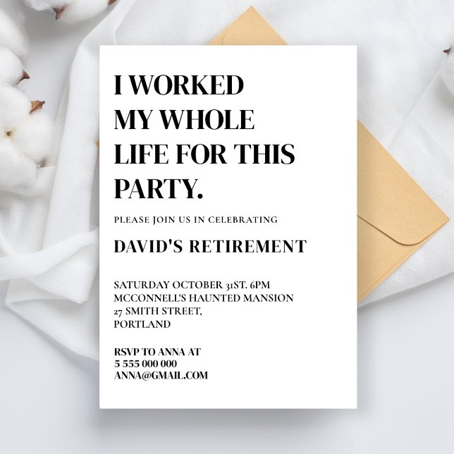 Minimalist Retirement Party Modern Farewell Party Invitation (Creator Uploaded)