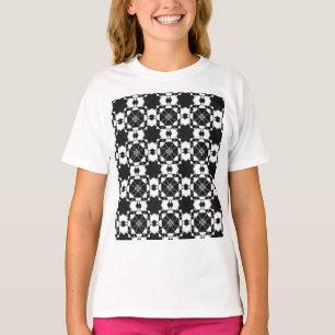 Minimalist retro check pattern – Monochrome design T-Shirt
