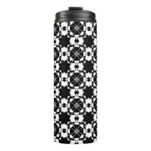 Minimalist retro check pattern – Monochrome design Thermal Tumbler