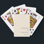 Minimalist Retro Cream Typewriter Custom Wedding Playing Cards<br><div class="desc">Retro Minimalist Typewriter Font Custom Wedding Playing Cards in Cream</div>