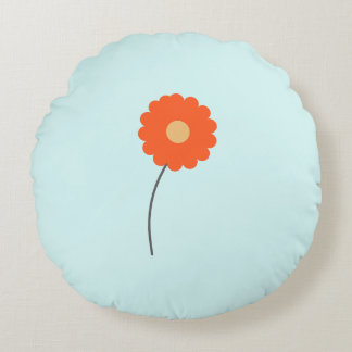 Minimalist Retro Flower Round Pillow