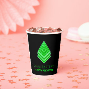 Minimalist Retro-Futurism Omni Systems Tech Paper Cups