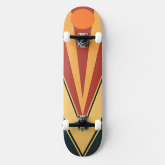 Minimalist Retro Graphic Design Skateboard