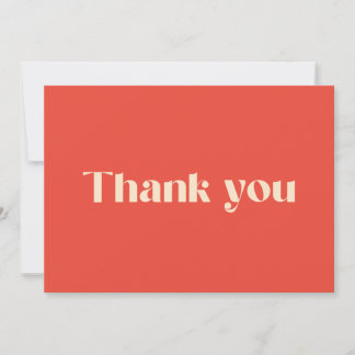 Minimalist Retro Groovy 60s Thank You Card