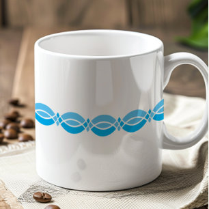 Minimalist Retro Pattern Customisable Coffee Mug