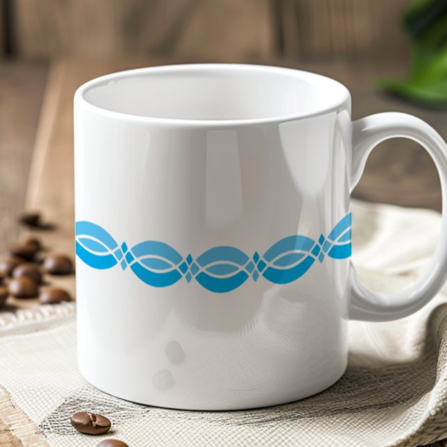 Minimalist Retro Pattern Customisable Coffee Mug (Creator Uploaded)