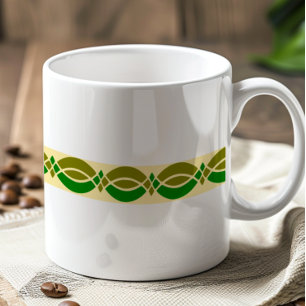 Minimalist Retro Pattern Customisable Coffee Mug