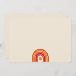 Minimalist Retro Rainbow Note Card