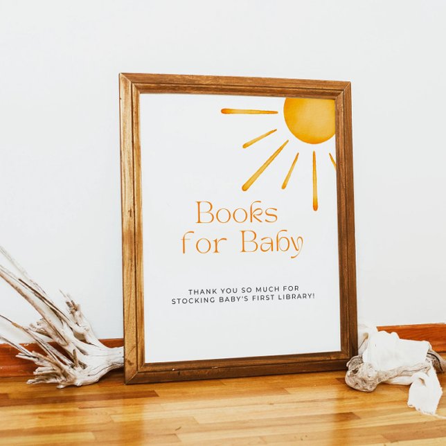 Minimalist Retro Sun Books For Baby Poster (Creator Uploaded)