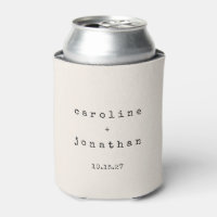Minimalist Retro Typewriter Custom Wedding Ivory