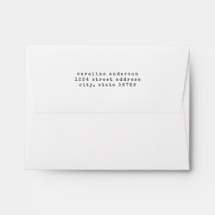 Minimalist Retro Typewriter Font Personalised Envelope