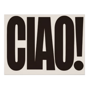 Minimalist Retro Typography Wall Art Poster -CIAO!