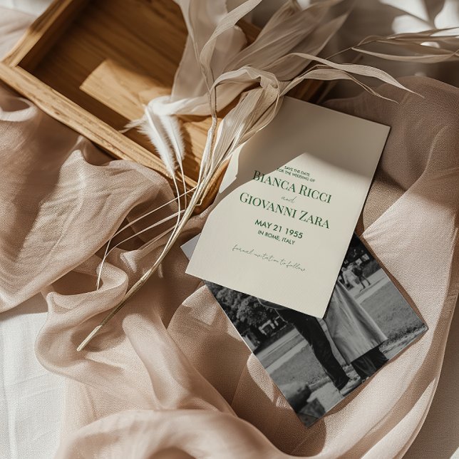 Minimalist Retro Typography Wedding Save the Date Invitation (Creator Uploaded)