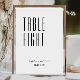 Minimalist Retro Vibes   Wedding Table Number