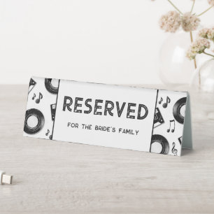 Minimalist Retro Vinyl Record Wedding Reserved 