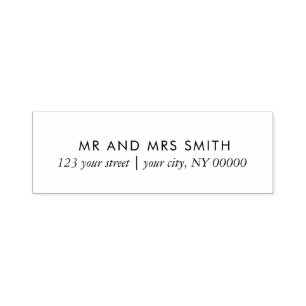 Minimalist Return Address Family Self-inking Stamp