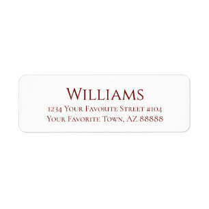 Minimalist Return Address Label
