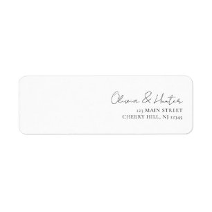 Minimalist Return Address Labels