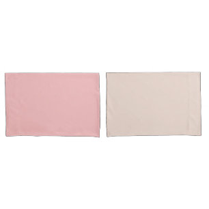 Minimalist Reversible Pastel Pink Double Sided Pillowcase