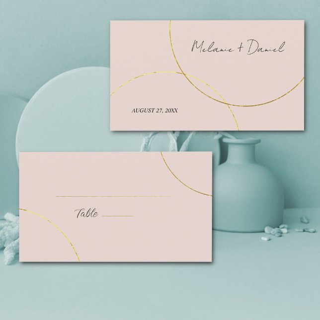 Minimalist Rings Wedding Place Card (Creator Uploaded)