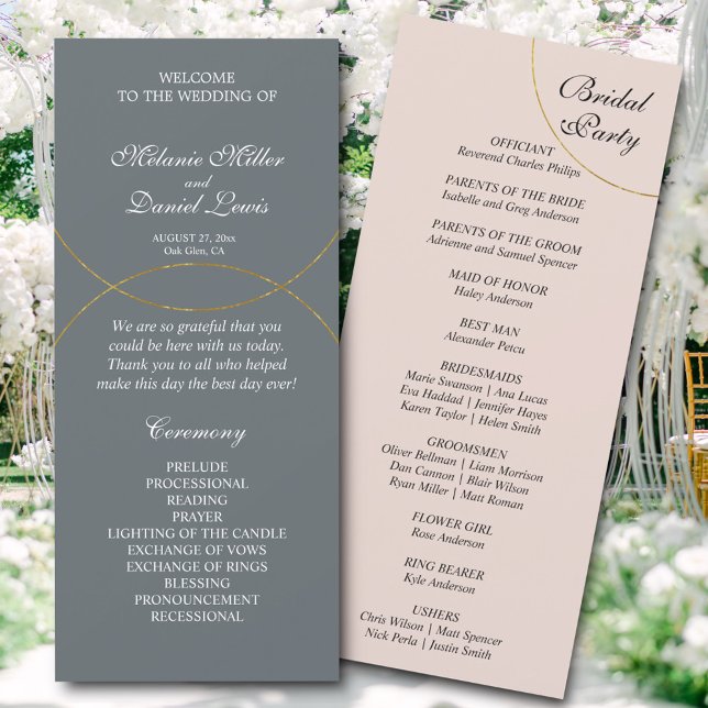 Minimalist Rings Wedding Program (Creator Uploaded)