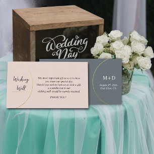 Minimalist Rings Wedding Wishing Well Enclosure Card
