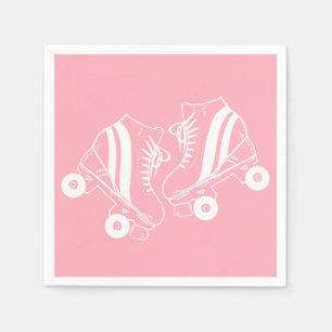Minimalist Roller Skates Derby Skating Pink      Napkin