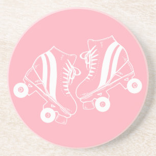 Minimalist Roller Skates Roller Skating Pink   Coaster