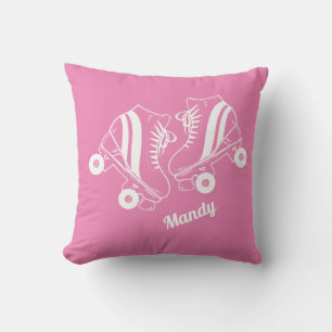 Minimalist Roller Skates Roller Skating Pink Cushion