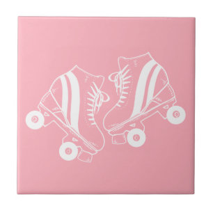 Minimalist Roller Skates Roller Skating Pink Tile