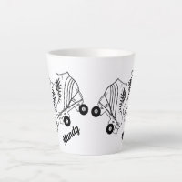 Minimalist Roller Skating Drawing Custom Name