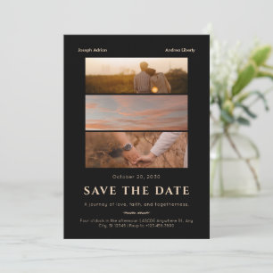 Minimalist romance movie poster wedding photo  save the date