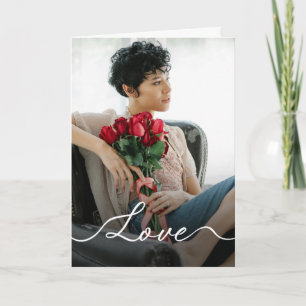 Minimalist Romantic Custom Photo Card