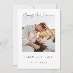  Minimalist Romantic Evening Photo Wedding  Invitation