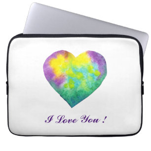 Minimalist Romantic I Love You Laptop Sleeve