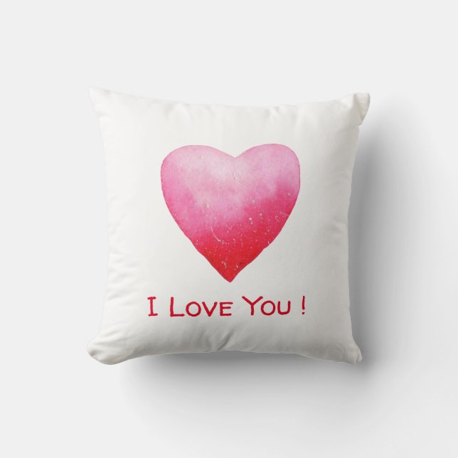 Minimalist  Romantic I Love You   Throw Pillow (Front)