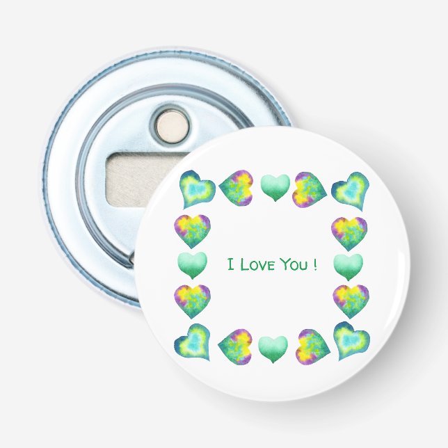 Minimalist  Romantic I Love You Valentine's Day   Bottle Opener (Front)