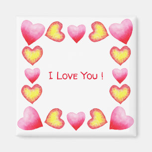 Minimalist Romantic I Love You Valentine's Day Magnet
