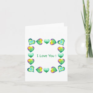 Minimalist  Romantic I Love You Valentine's Day  Note Card