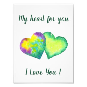 Minimalist  Romantic I Love You  Valentine's Day   Photo Print