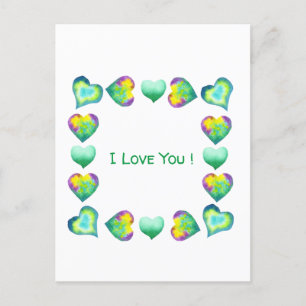 Minimalist  Romantic I Love You Valentine's Day  Postcard