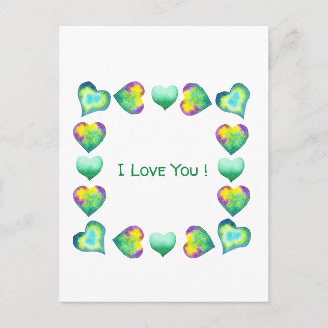 Minimalist  Romantic I Love You Valentine's Day  Postcard (Front)