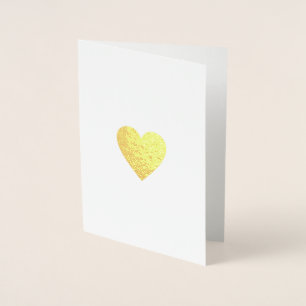 minimalist romantic love heart foil card