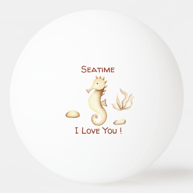 Minimalist Romantic  Seatime Summer  Ping Pong Ball (Front)