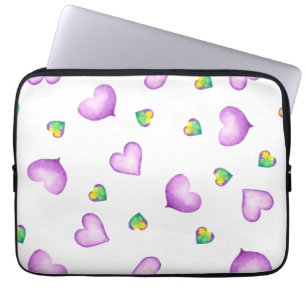 Minimalist Romantic watercolor Heart Laptop Sleeve